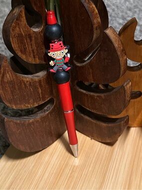 Spooky Halloween Silicone Pen | Handmade Beaded Pen | Fall Writing Accessory